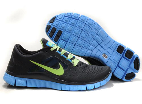 Nike Free Run 5.0 Mens Black Jade Green Outlet